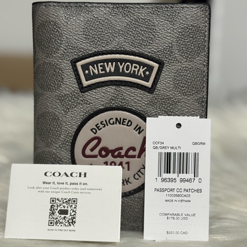 Passport Card Case
In Signature Canvas With Patches